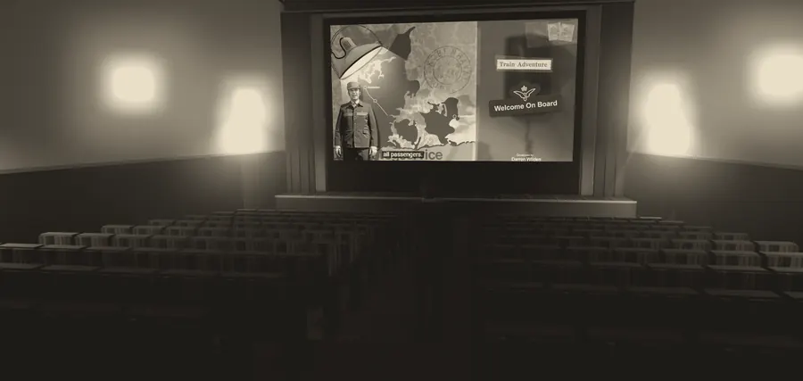 The Regal's auditorium, printed in newspaper ink